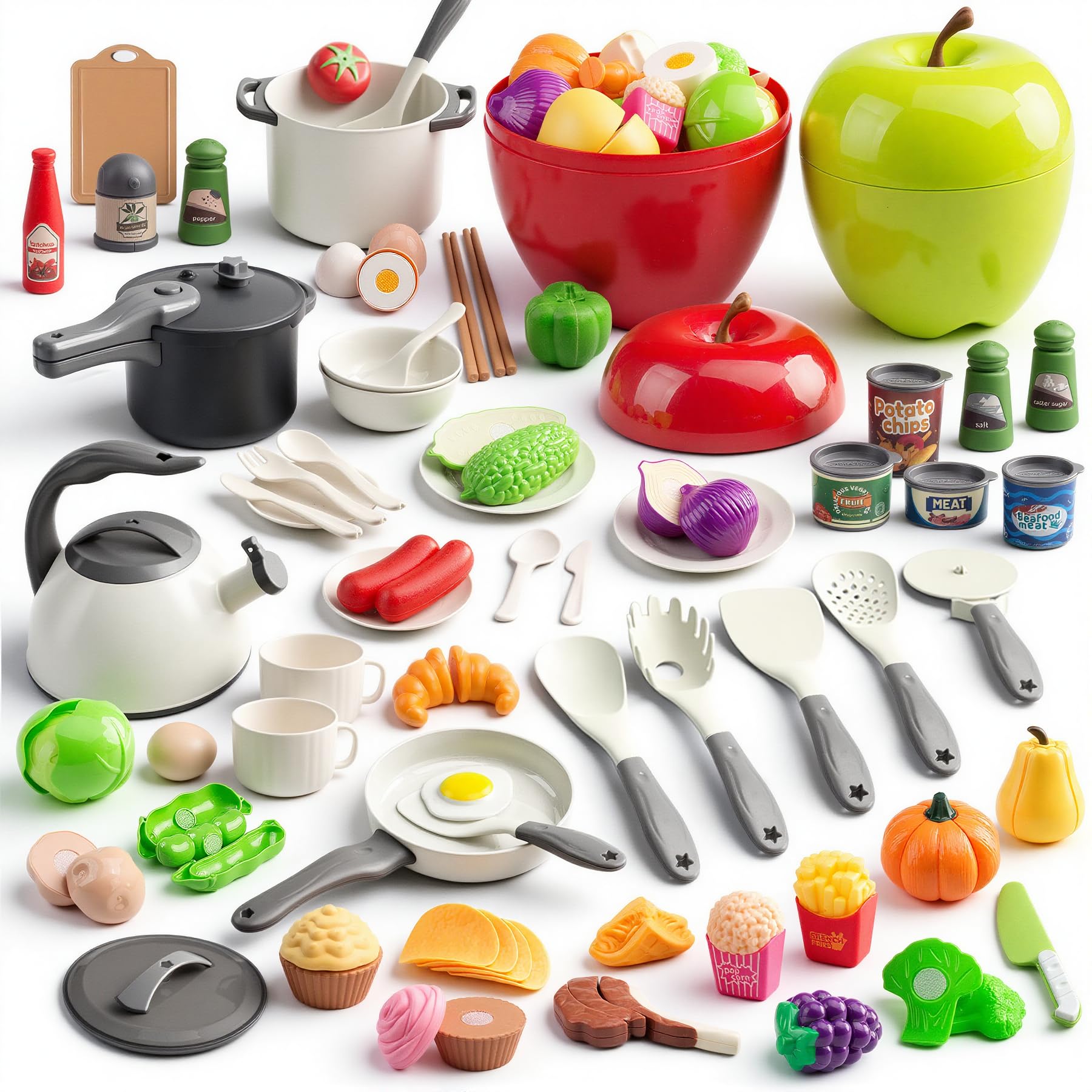 100 Pcs Kitchen Playset — White