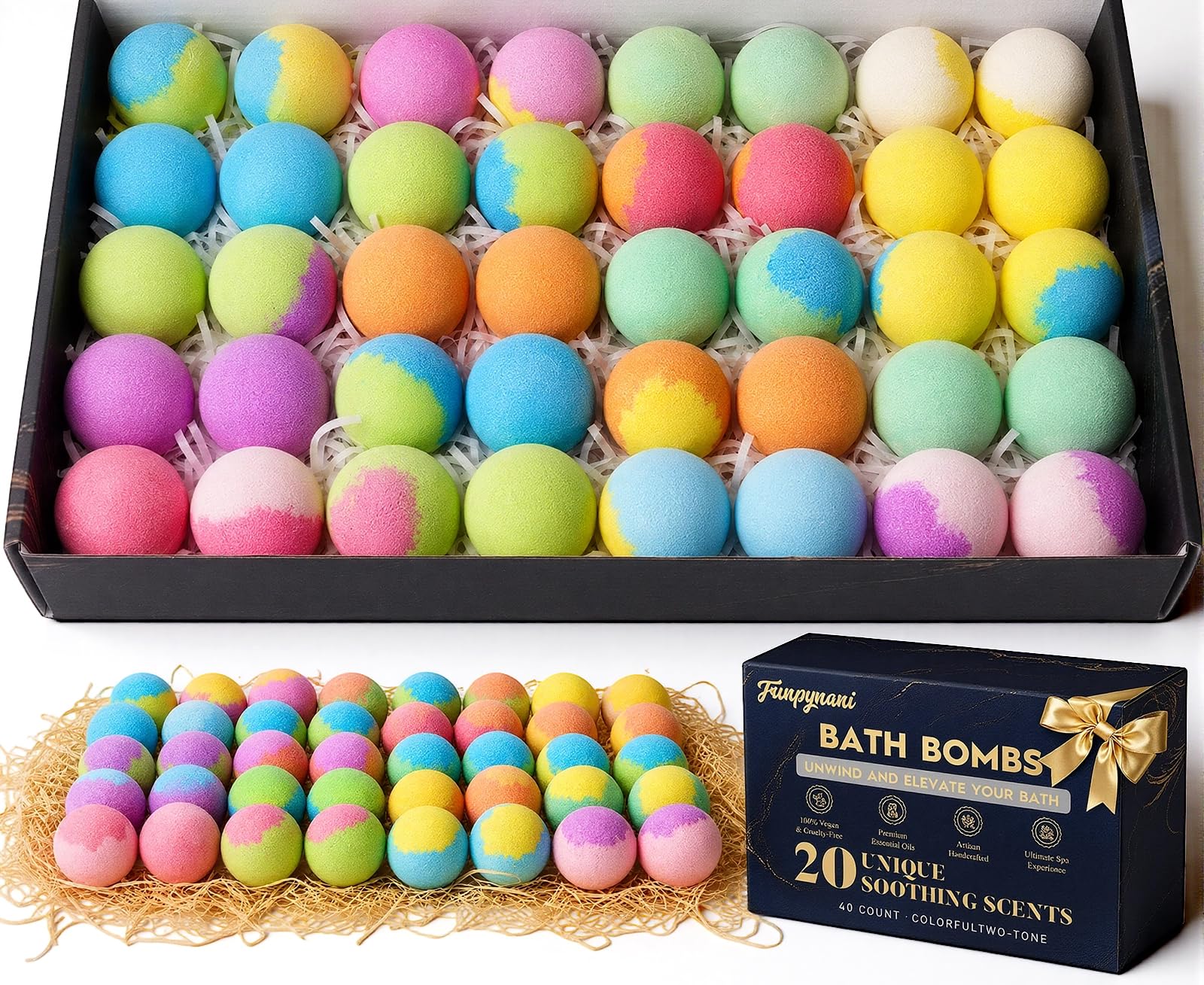 Mini Bath Bombs — 40 Pack, Spa Set